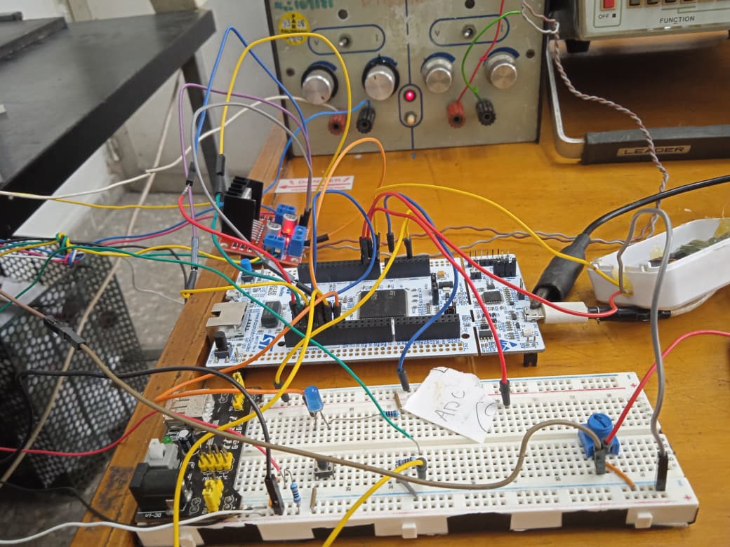 Banco de pruebas con STM32 y ADC